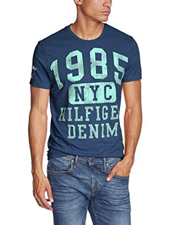 TOMMY HILFIGER pánské tričko modré s potiskem 1957859912 425 č.1