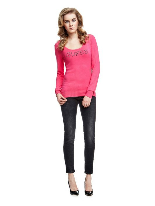 GUESS dámský svetr růžový W54R35Z01I0 - G428 č.1