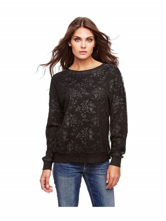 GUESS dámská mikina bez kapuce černá W54Q03K47I0 FH97 č.1