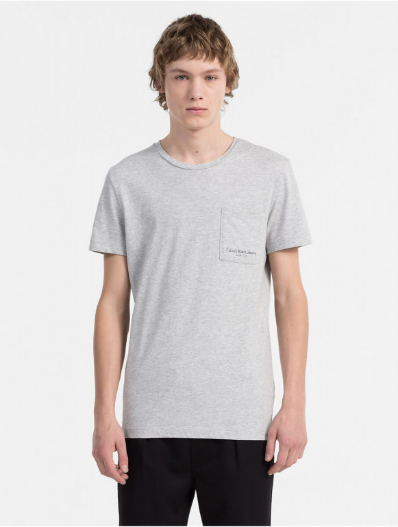 Calvin Klein pánské tričko šedé č.1