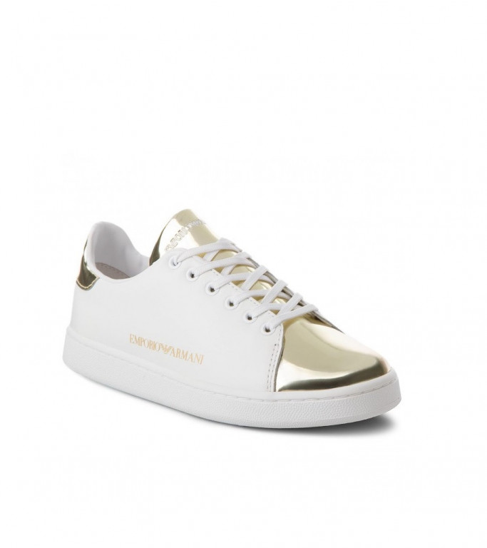 Emporio Armani dámské bílo-zlaté tenisky č.1