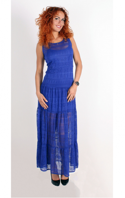 Guess by MARCIANO modré šaty dlouhé č.1