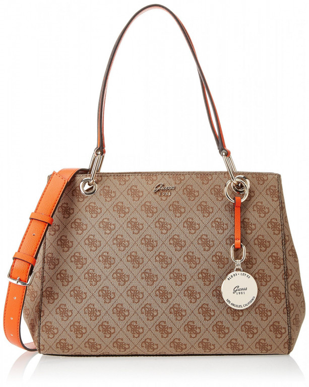 GUESS dámská hnědá kabelka s motivem č.3