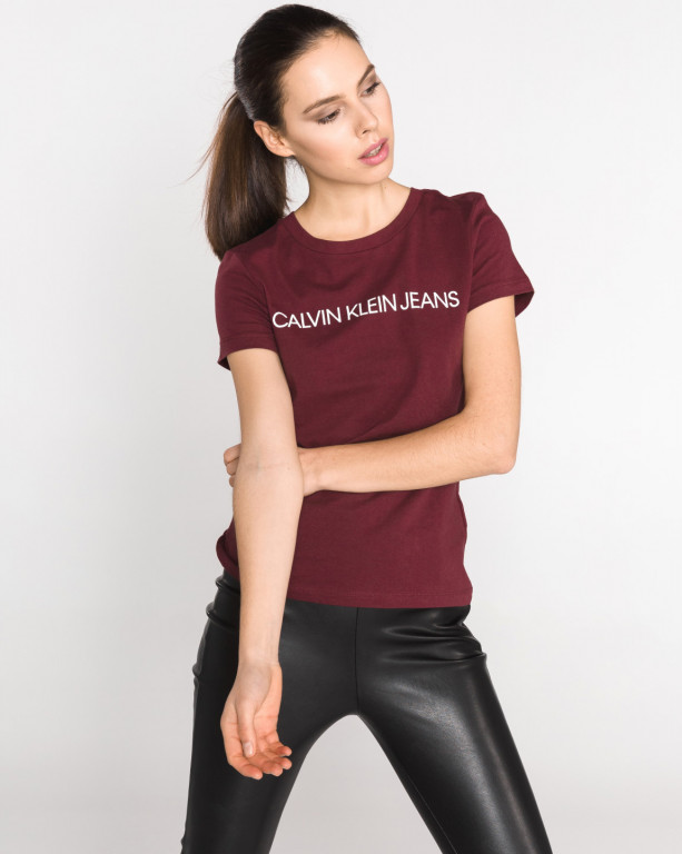 Calvin Klein dámské tričko vínové č.1