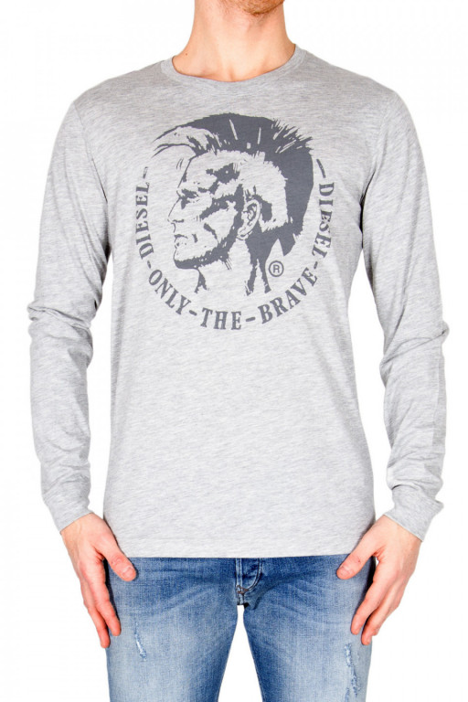 Diesel pánské šedé tričko s dlouhým rukávem č.1