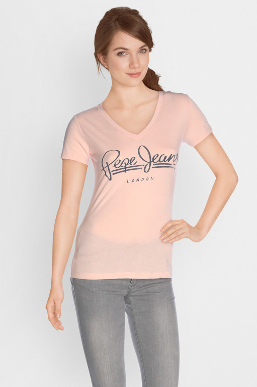 Pepe Jeans dámské světle růžové tričko BRENDA č.1