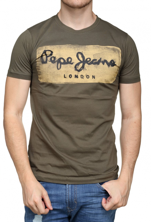Pepe Jeans pánské khaki tričko CHARING č.3
