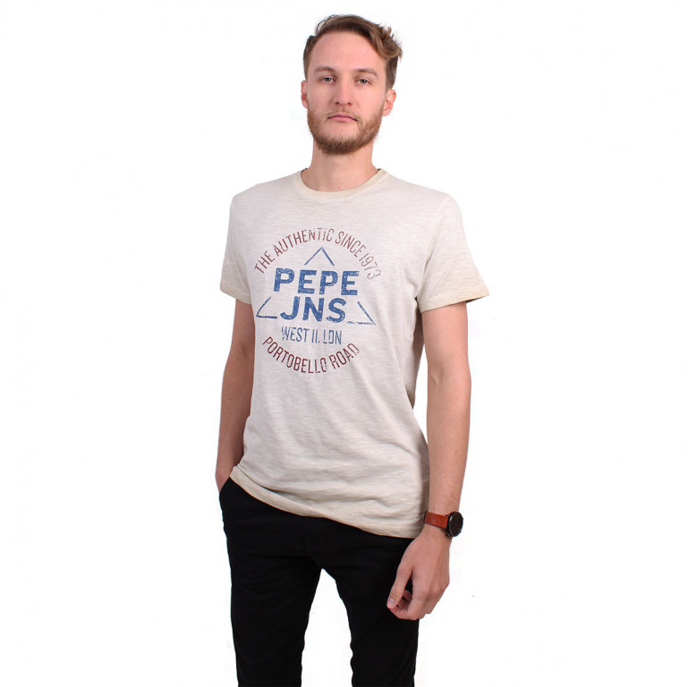 Pepe Jeans pánské béžové tričko SCOTT č.1
