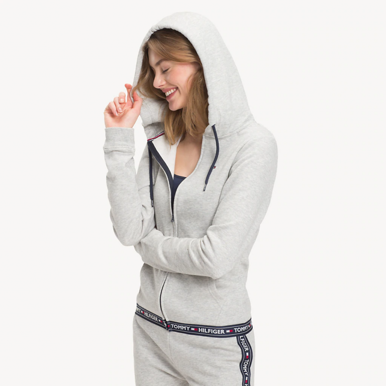 Tommy Hilfiger dámská šedá mikina s kapucí č.1