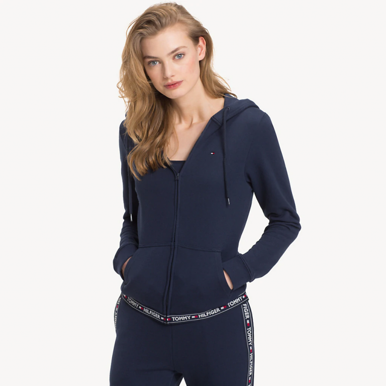 Tommy Hilfiger dámská tmavě modrá mikina s kapucí č.1