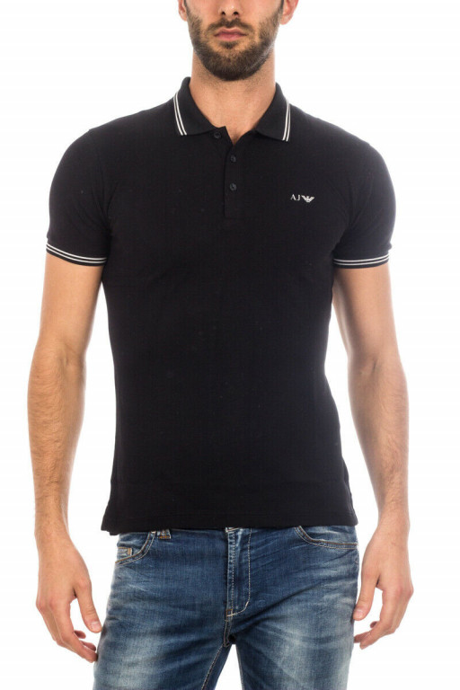 Armani Jeans pánské černé polo tričko č.1