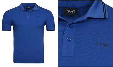 Armani Jeans pánské modré polo tričko č.3