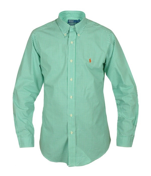 Polo Ralph Lauren pánská zelená košile č.1