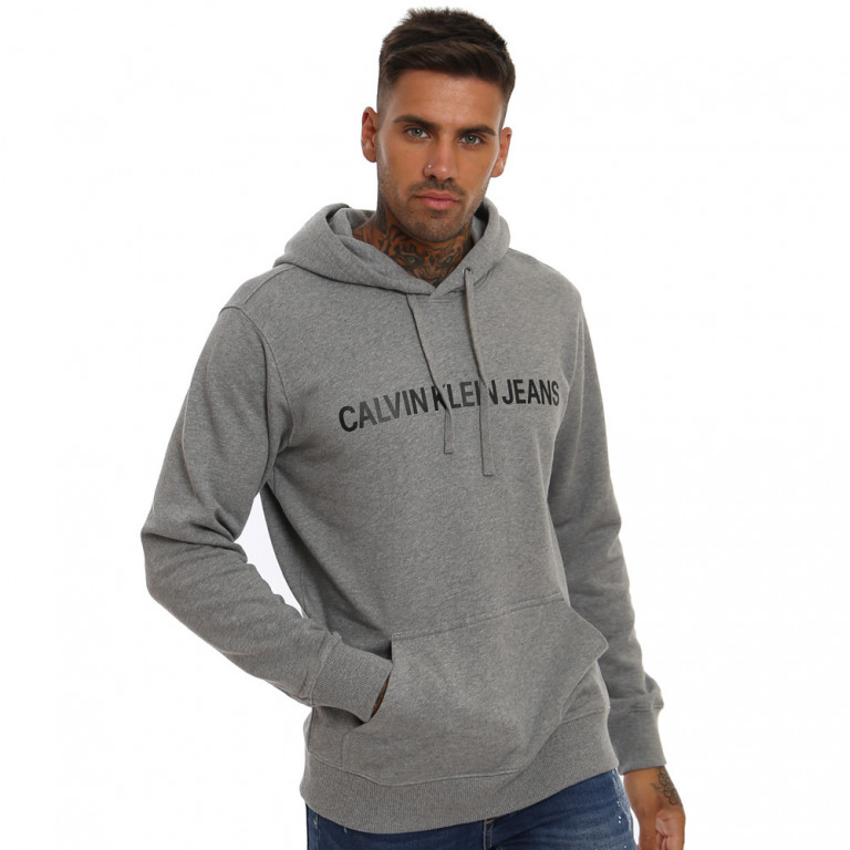 Calvin Klein pánská šedá mikina s kapucí č.1