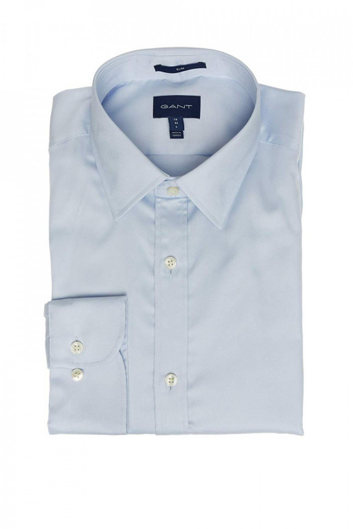 GANT pánská světle modrá košile stretch plain sateen slim town č.1