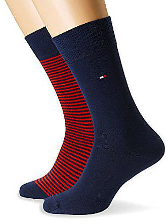 Tommy Hilfiger pánské červené a tmavě modré ponožky - 2 páry winetasting č.2