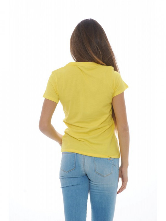 GUESS dámské žluté tričko s trojúhelníkem č.2