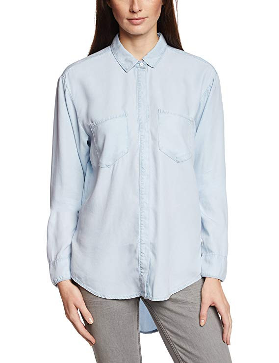 Calvin Klein dámská světle modrá košile s dlouhým rukávem č.1