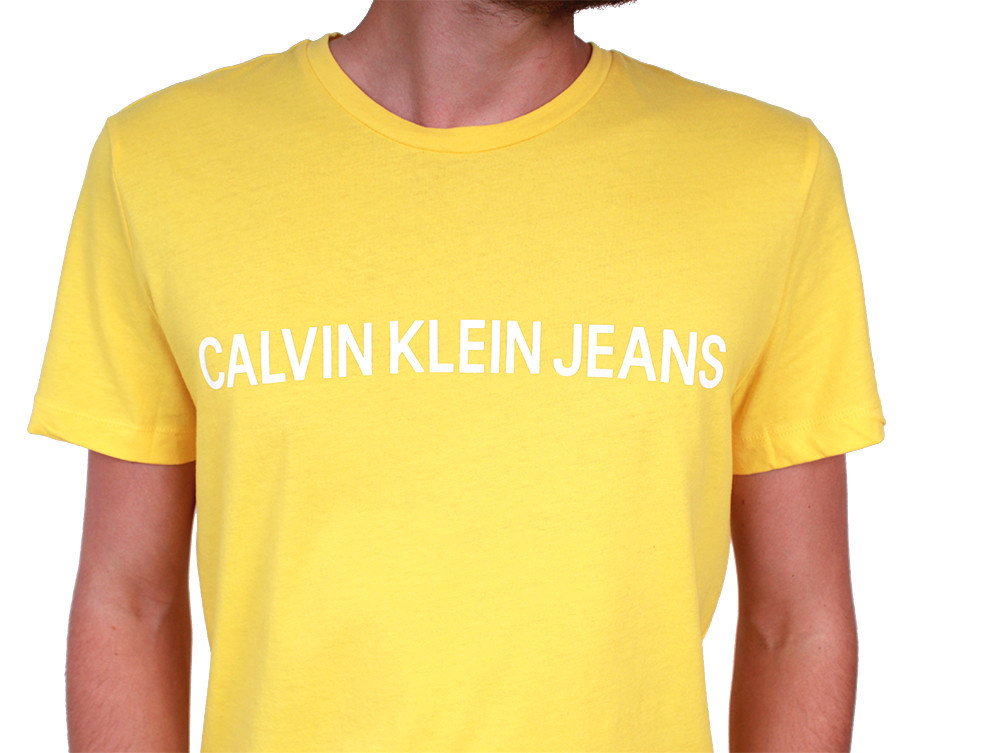 Calvin Klein pánské tričko žluté č.3