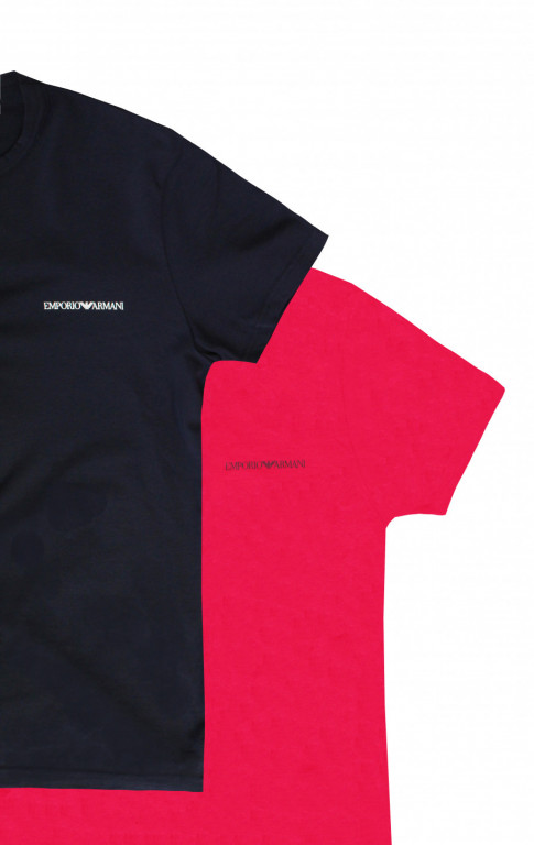 EMPORIO ARMANI pánské trička 2 ks - růžové a černé č.1