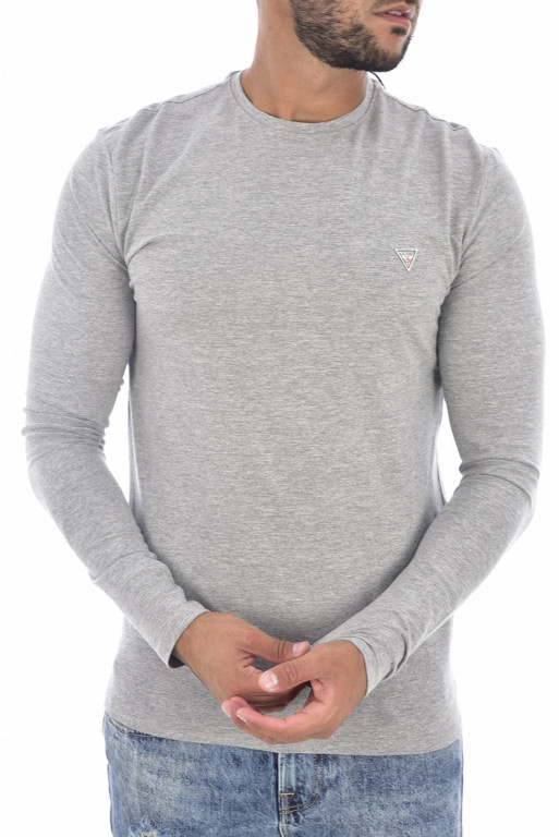 GUESS pánské šedé tričko s dlouhým rukávem č.1