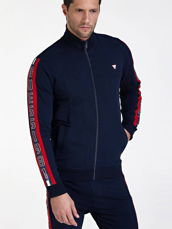 GUESS pánská tmavě modrá mikina na zip č.1