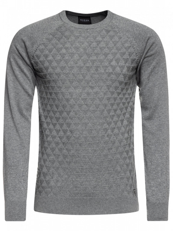 GUESS pánský šedý bavlněný svetr č.5