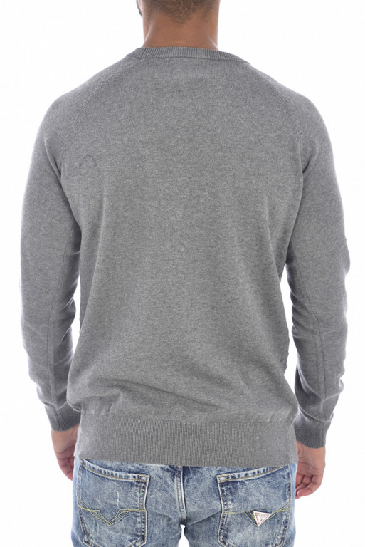 GUESS pánský šedý bavlněný svetr č.4