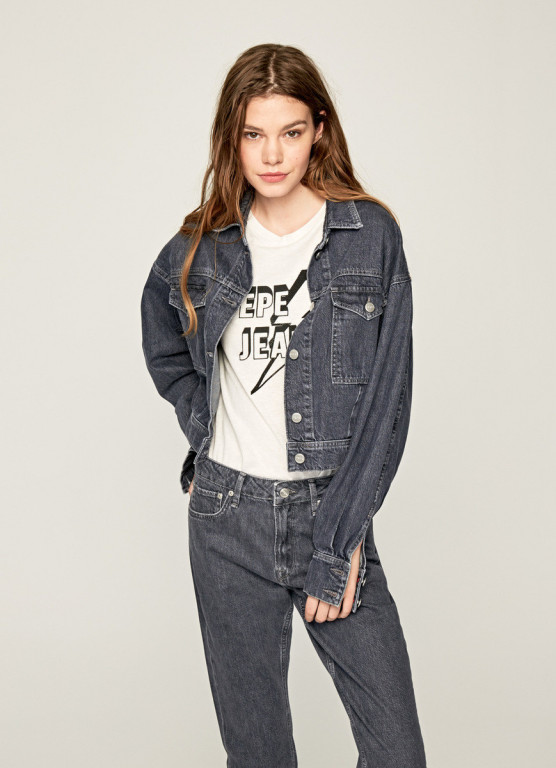 Pepe Jeans dámská džínová bunda tmavě modrá Sue č.1