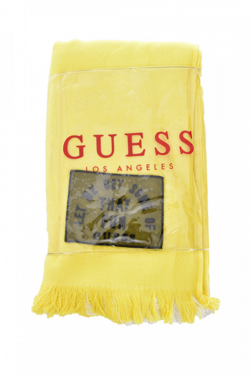 GUESS žluto bílý plážový pléd UNISEX č.2