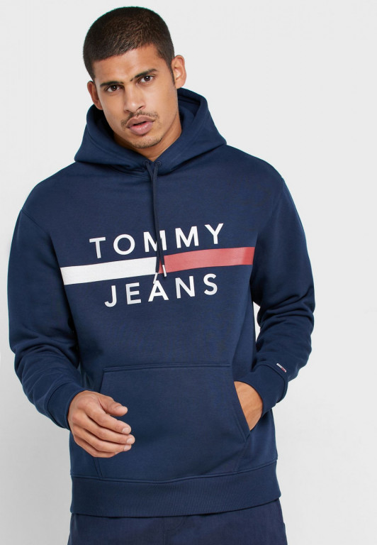 TOMMY JEANS pánská tmavě modrá mikina s kapucí č.1