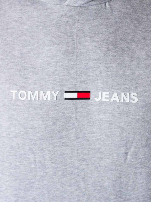TOMMY JEANS pánská šedá mikina s kapucí č.3