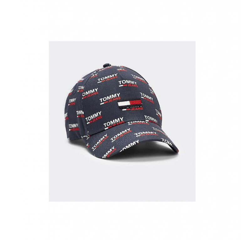 Tommy Jeans pánská tmavě modrá kšiltovka s nápisy č.1