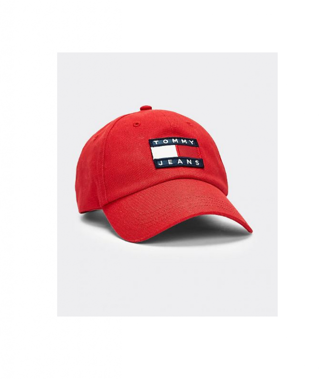 Tommy Jeans pánská červená kšiltovka č.1