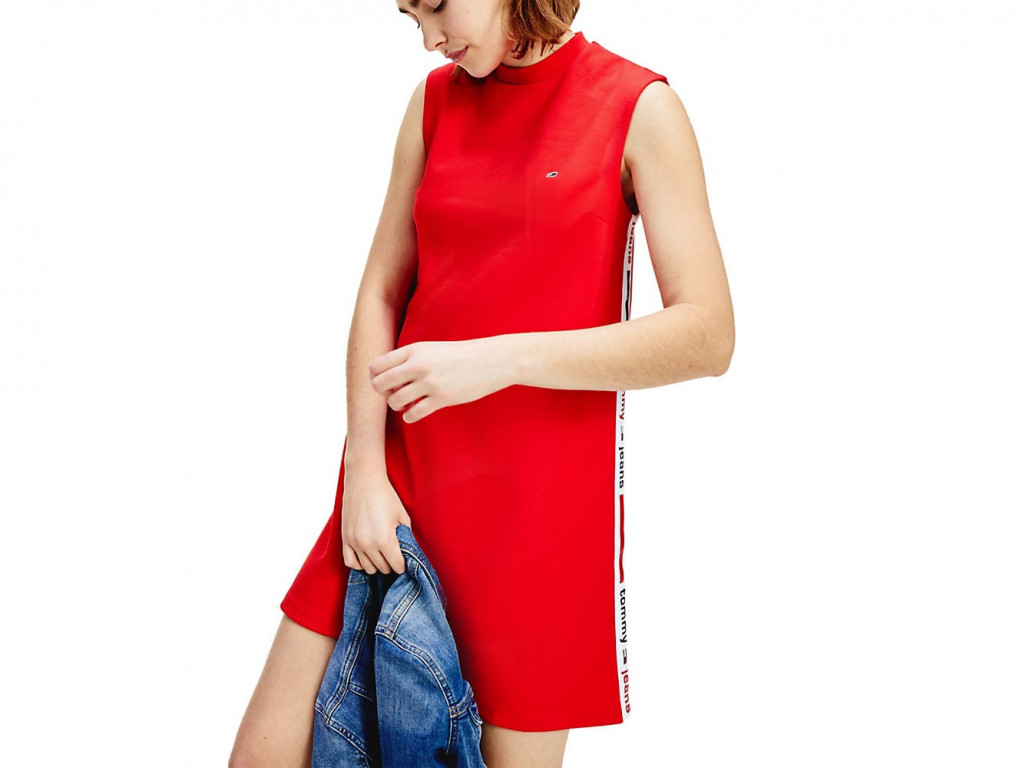 Tommy Jeans dámské červené šaty A-line č.1