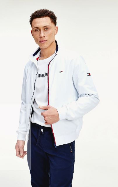 Tommy Jeans pánský bílý bomber č.1