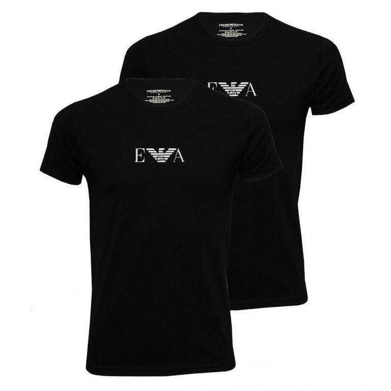 Emporio Armani pánské černé tričko - 2 pack č.2
