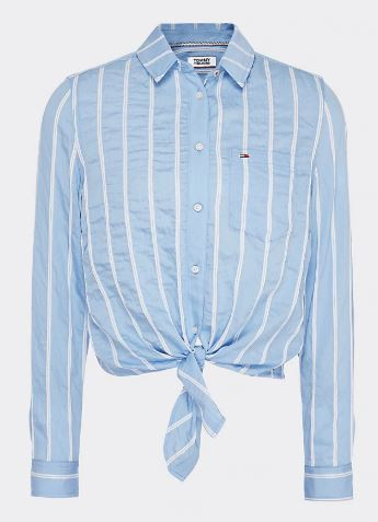 Tommy Jeans dámská košile s uzlem Front Knot Shirt č.1