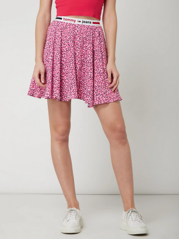 Tommy Jeans dámská růžová sukně Mini Skirt č.1