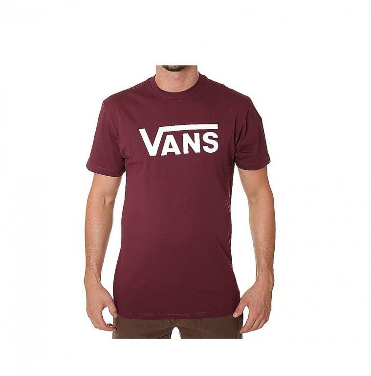VANS pánské vínové tričko FLYING V CREW TEE č.1