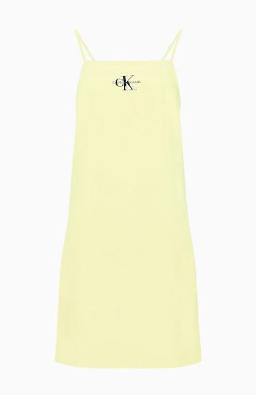 Calvin Klein dámské žluté šaty MONOGRAM SLIP DRESS č.1