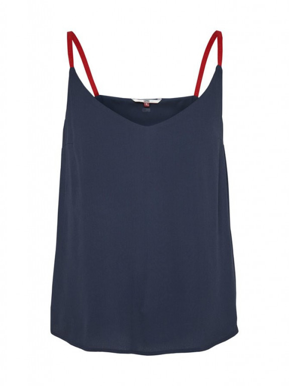 Tommy Jeans dámské modré tílko TJW BRANDED STRAPS CAMI TOP č.1