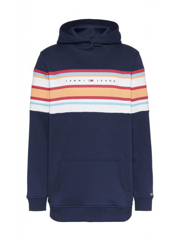 Tommy Jeans dámská tmavě modrá mikina s kapucí TJW RELAXED HOODIE č.1