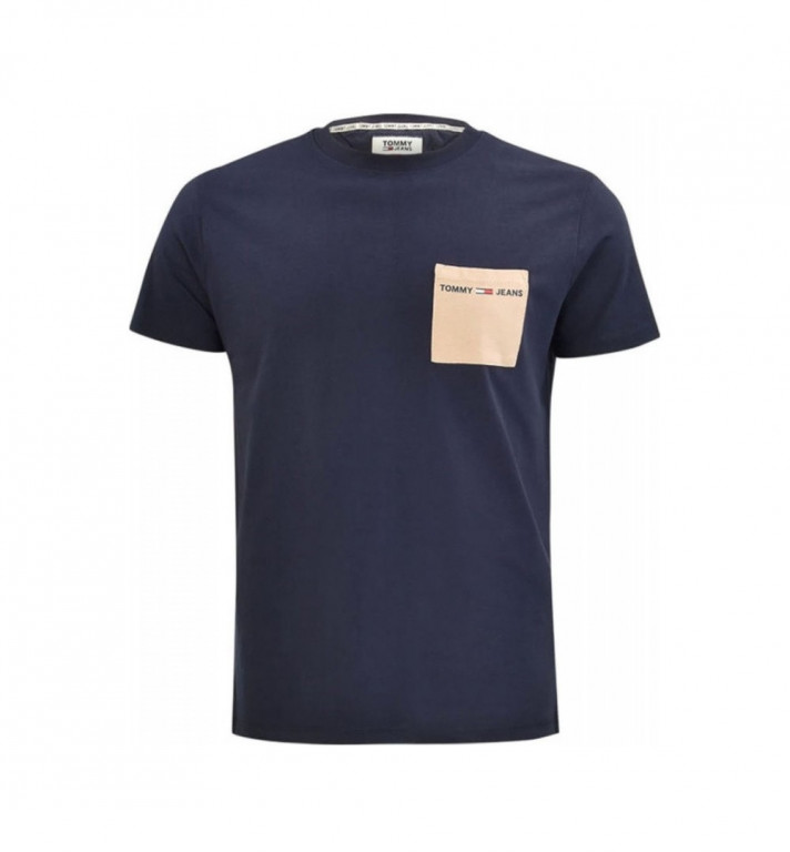 Tommy Jeans pánské tmavě modré tričko TJM CONTRAST POCKET TEE č.1