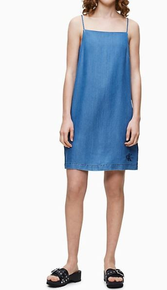 Calvin Klein dámské denim šaty Indigo Tencel Slip Dress č.1