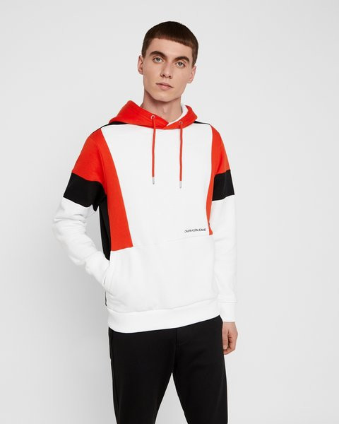 Calvin Klein pánská tříbarevná mikina COLOR BLOCK HOODIE č.1