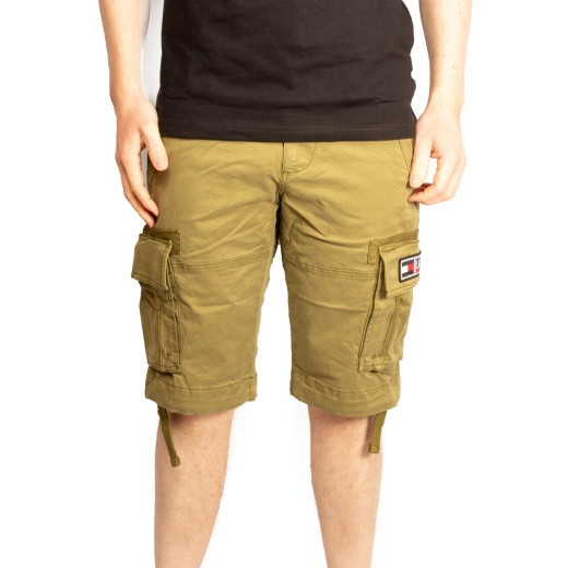 Tommy Jeans pánské zelené kraťasy TJM SOLID CARGO SHORT č.1