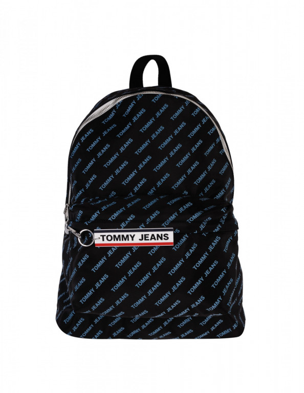 Tommy Jeans pánský černý batoh s nápisy LOGO TAPE BACKPACK č.1