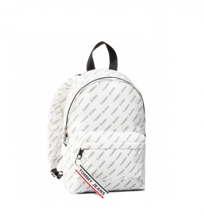 Tommy Jeans malý bílý batoh s nápisy LOGO TAPE BACKPACK MINI č.1