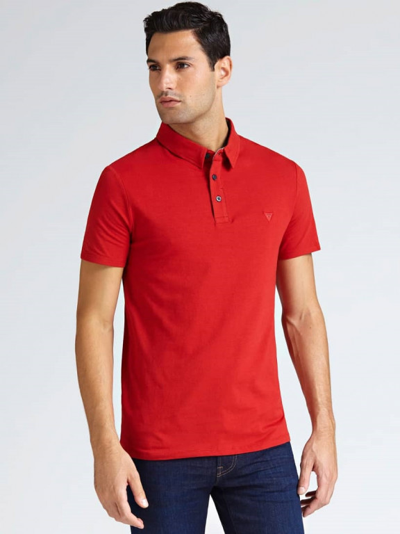 GUESS pánské červené polo tričko č.1